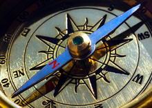 Photo of a compass