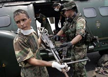 Photo of the Ecuadorian soldiers