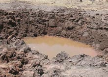 Photo of meteorite crater