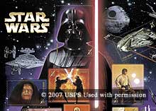 A sampling of the new Star Wars Stamps
