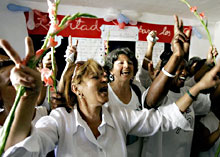 Photo of Cuban protesters