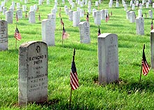 Soldiers' grave stones in Arlington National Cemetary