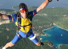 Photo of a parachutist