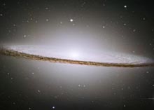 A photo taken by the Hubble Telescope of a different galaxy.