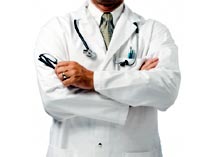 Photo of a doctor with a stethoscope