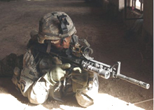 Photo of a soldier in Iraq