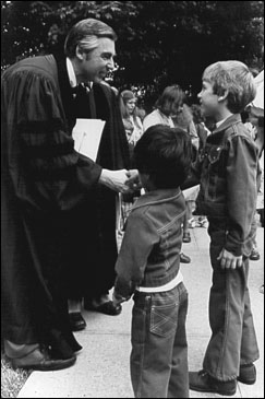 Mister Rogers at graduation