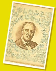 FDR Portrait Handkerchief, 1932