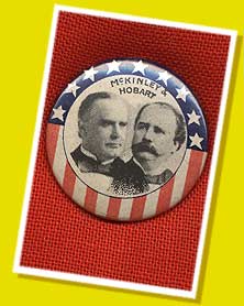 McKinley_Hobart button, 1896
