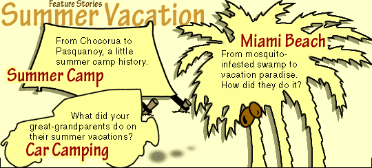 Imagemap with three links(text links at bottom): Car Camping, Summer Camp & Miami Beach 