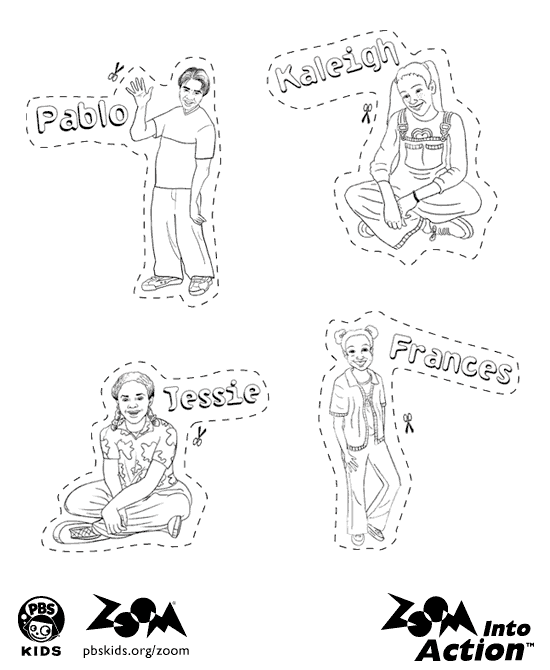 ZOOM Printables Action Stickers And Magnets PBS Kids