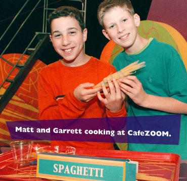 Matt and Garrett cooking at CafeZOOM
