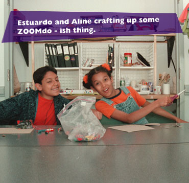 Estuardo and Aline crafting up some ZOOMdo-ish thing