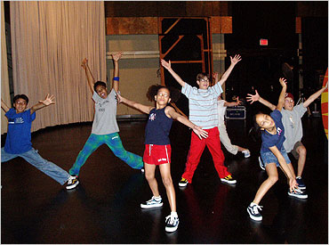 The ZOOMers practice for the show open.