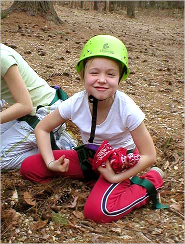 Emily acts tough at CampZOOM.
