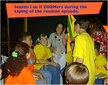 Season I and II ZOOMers during the taping of the reunion episode