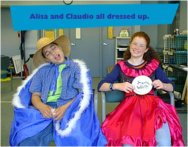 Alisa and Claudio all dressed up