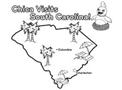 Chica Visits South Carolina Coloring Page