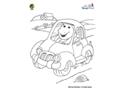 Barney Car Coloring Page
