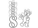 Baby Bear Wearing a Cowboy Hat Coloring Page