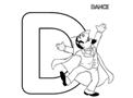 D is for Dance Coloring Page