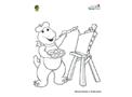 Artist Barney Coloring Page