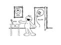Rhyming Moon with Elmo Coloring Page