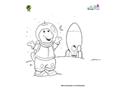 Astronaut Barney Coloring Page