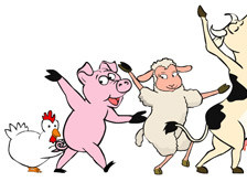 Barnyard Boogie Conga Line Game