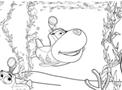 Beth and Olly Go Swimming Coloring Page