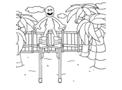 Grover on Stilts Coloring Page