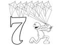 Grover and Seven Kites Coloring Page