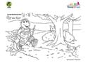 Barney Hiking Coloring Page